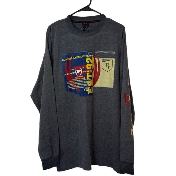 Vintage Phat Farm Classic American Flava Men’s Long Sleeve T-Shirt Size XXL - Picture 1 of 8